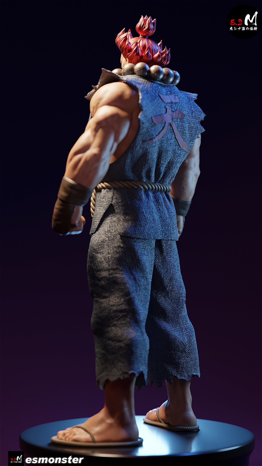 Classic Akuma Style Street Fighter Unpainted Resin Garage Kit (1/6-1/12)