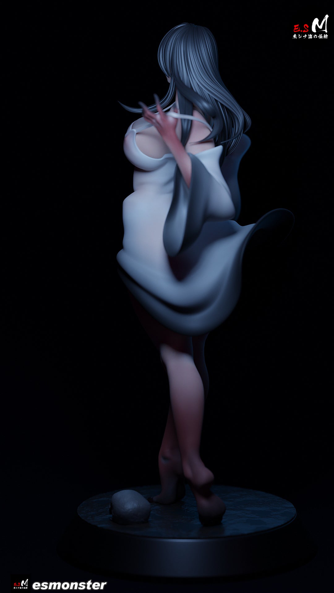 Standing Sadako Style Ring Unpainted Resin Garage Model Kit (1/6-1/12)