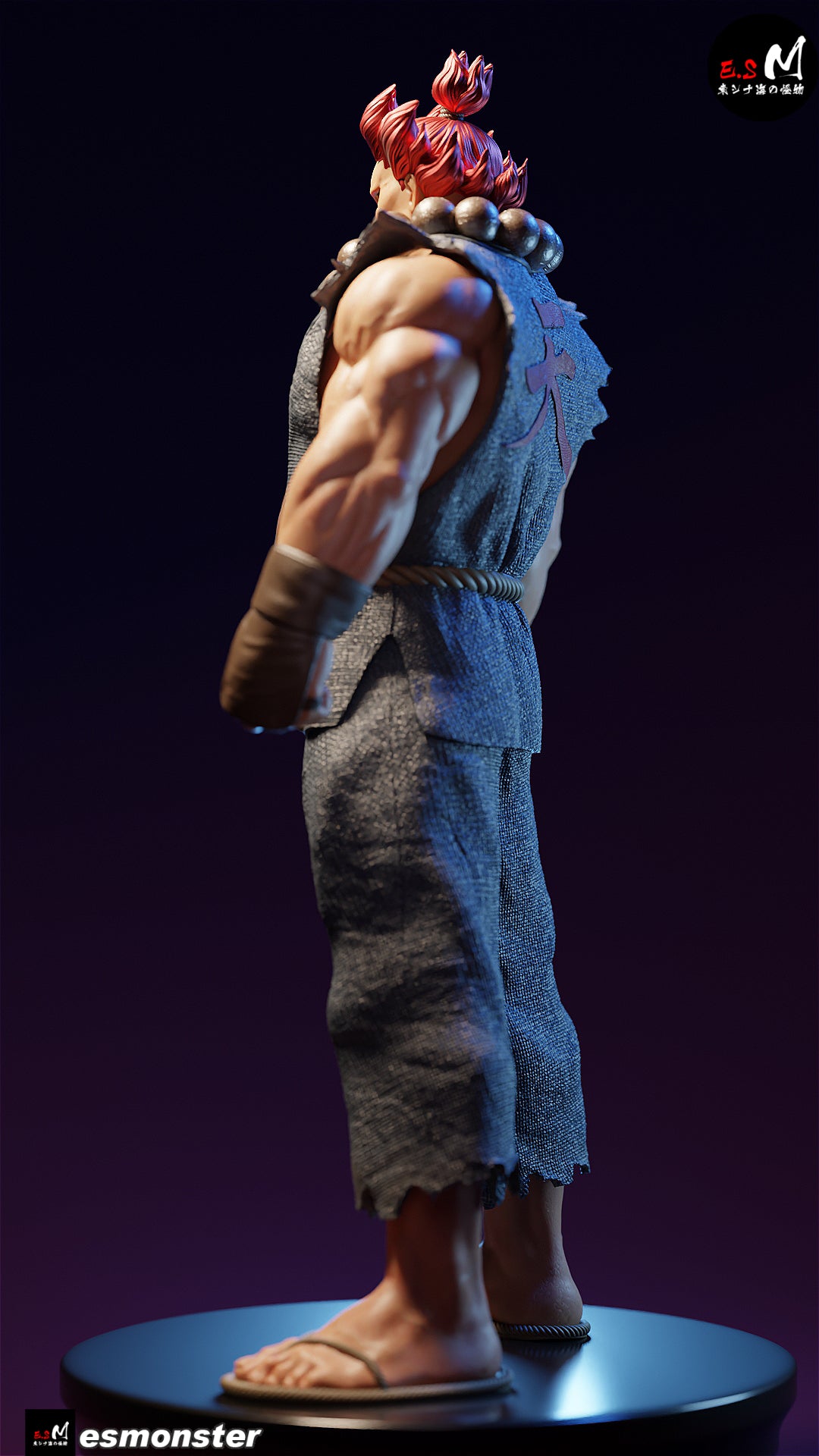 Classic Akuma Style Street Fighter Unpainted Resin Garage Kit (1/6-1/12)