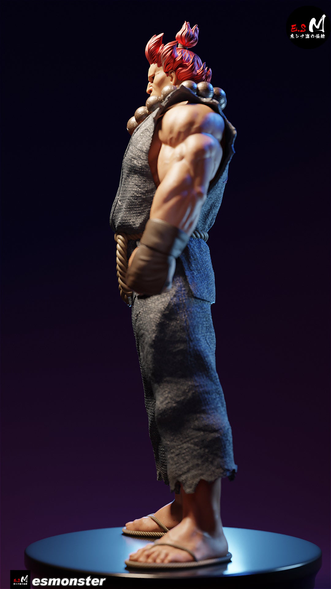 Classic Akuma Style Street Fighter Unpainted Resin Garage Kit (1/6-1/12)