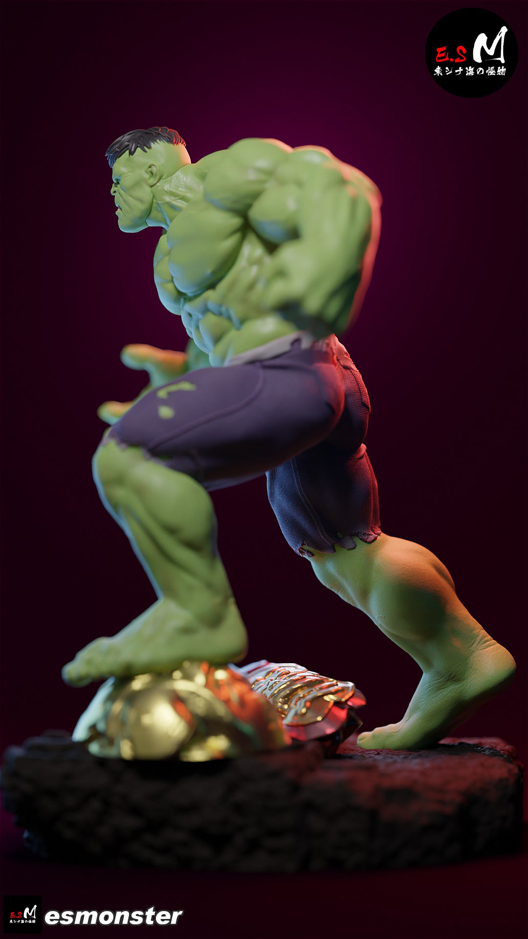 Hulk Style Marvel Unpainted Resin Garage Model Kit (1/6-1/12)