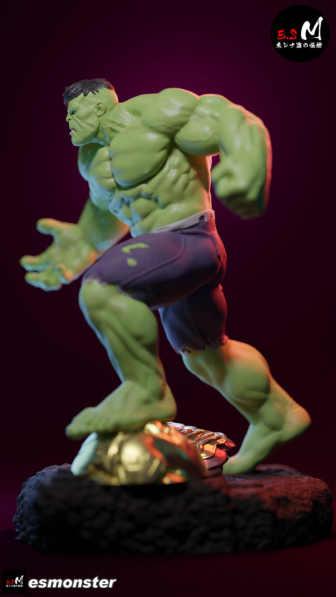 Hulk Style Marvel Unpainted Resin Garage Model Kit (1/6-1/12)