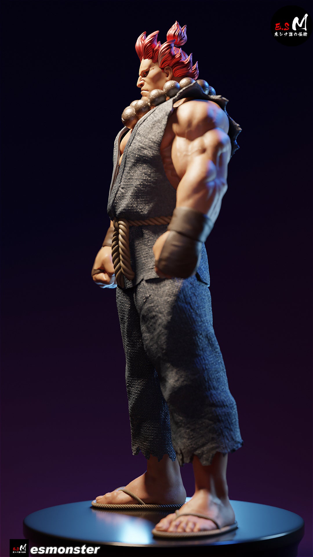 Classic Akuma Style Street Fighter Unpainted Resin Garage Kit (1/6-1/12)