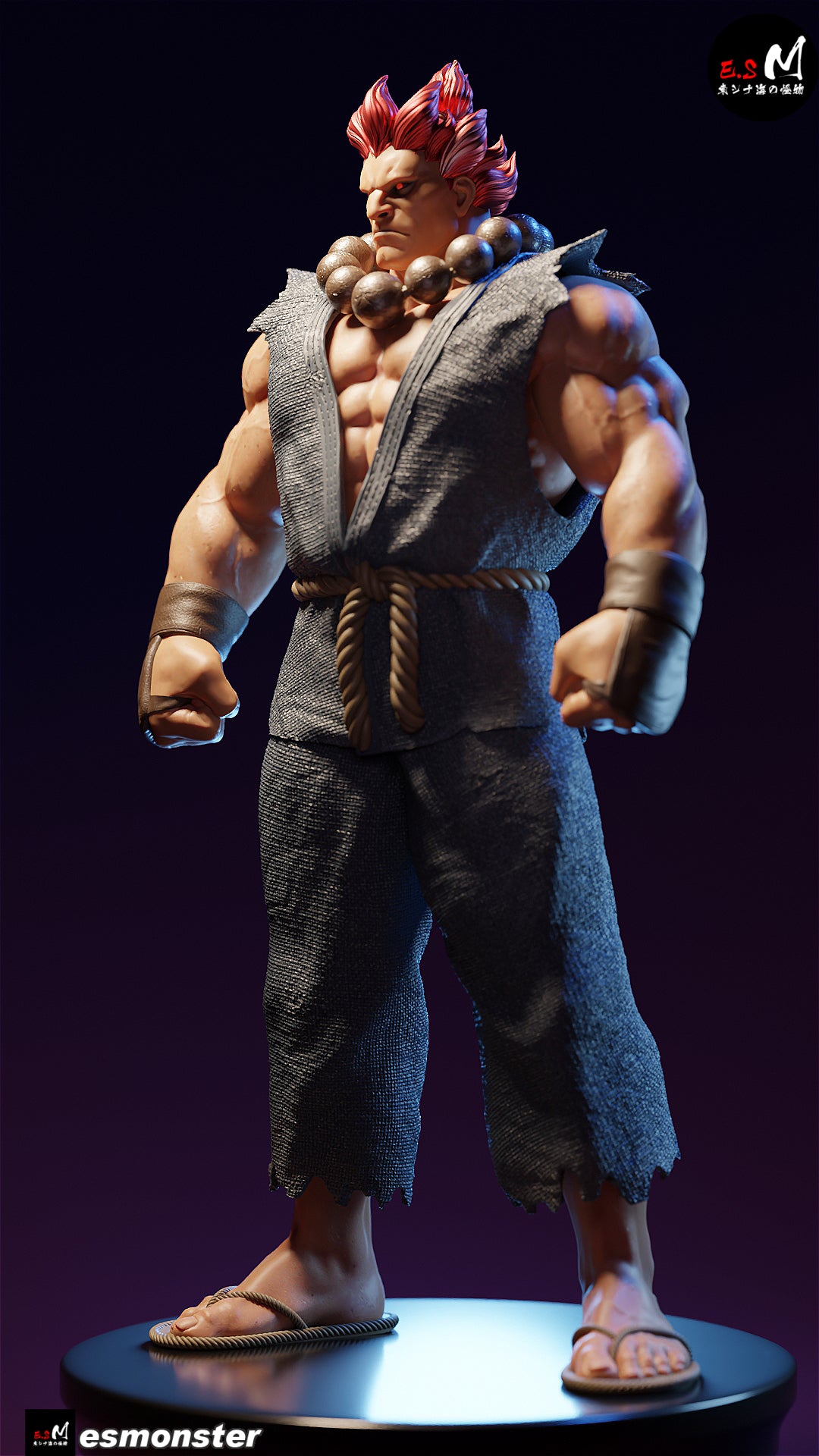 Classic Akuma Style Street Fighter Unpainted Resin Garage Kit (1/6-1/12)