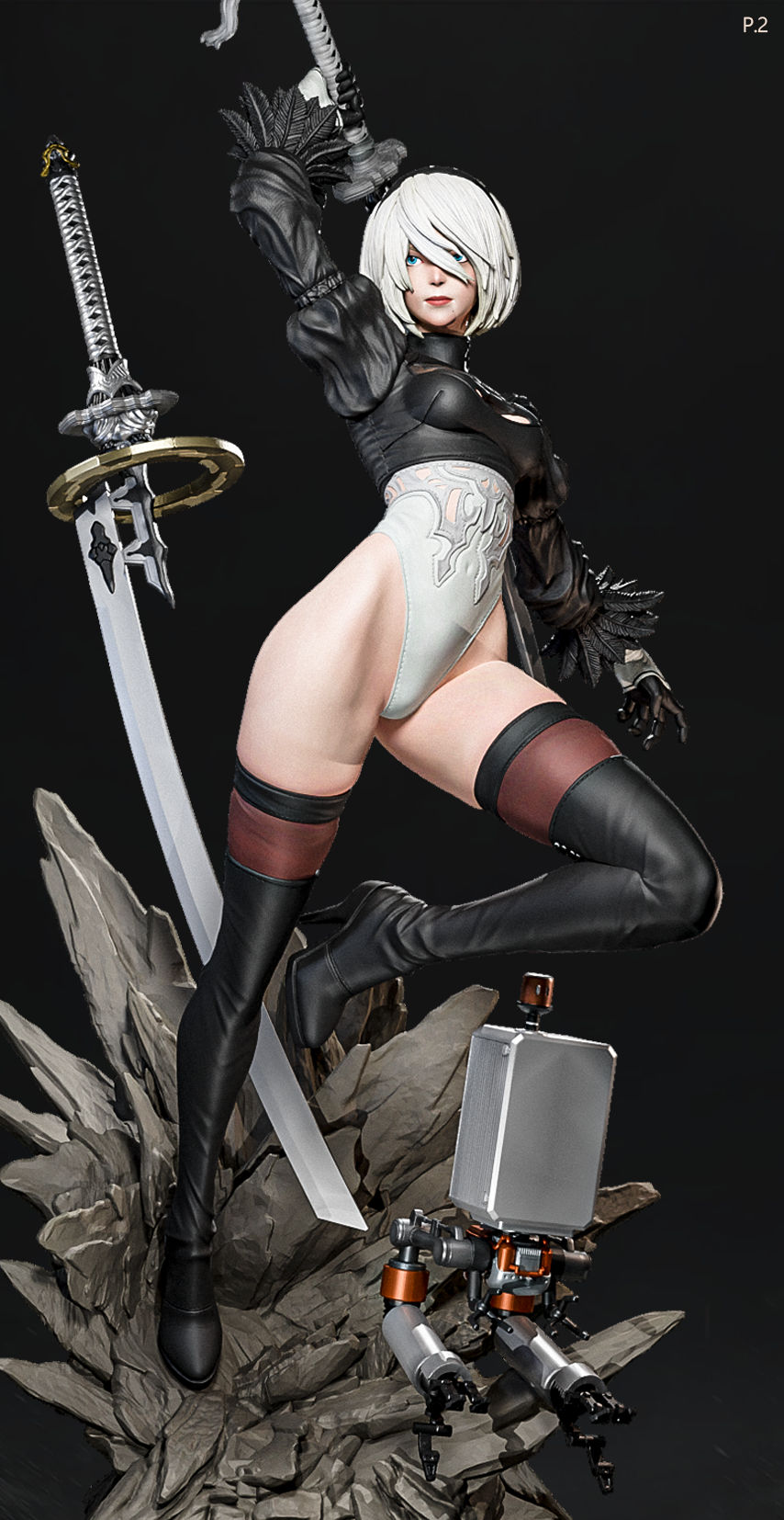 Attack 2B Style NieR Automata Unpainted Resin Garage Model Kit (1/6-1/12)