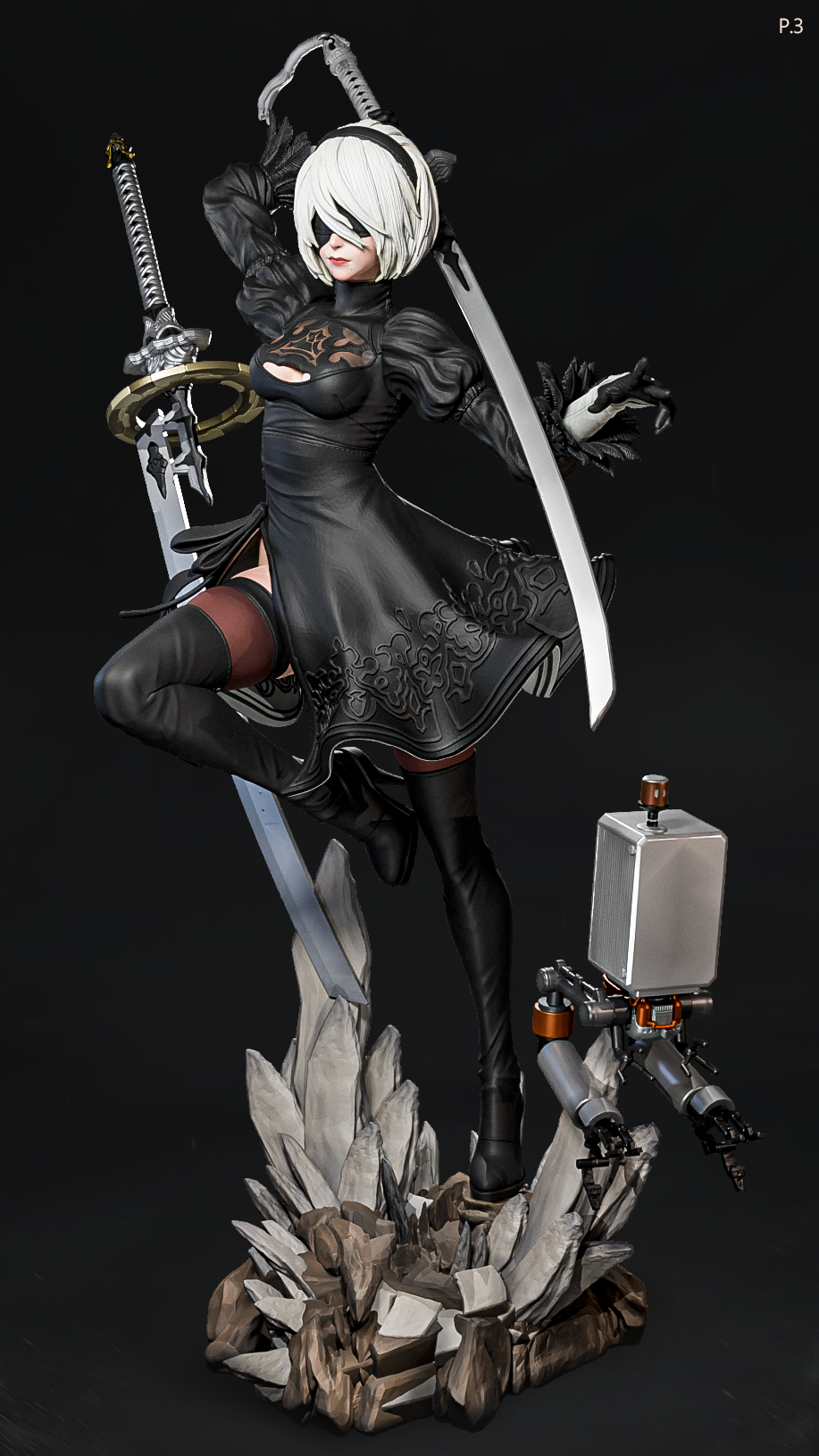 Attack 2B Style NieR Automata Unpainted Resin Garage Model Kit (1/6-1/12)