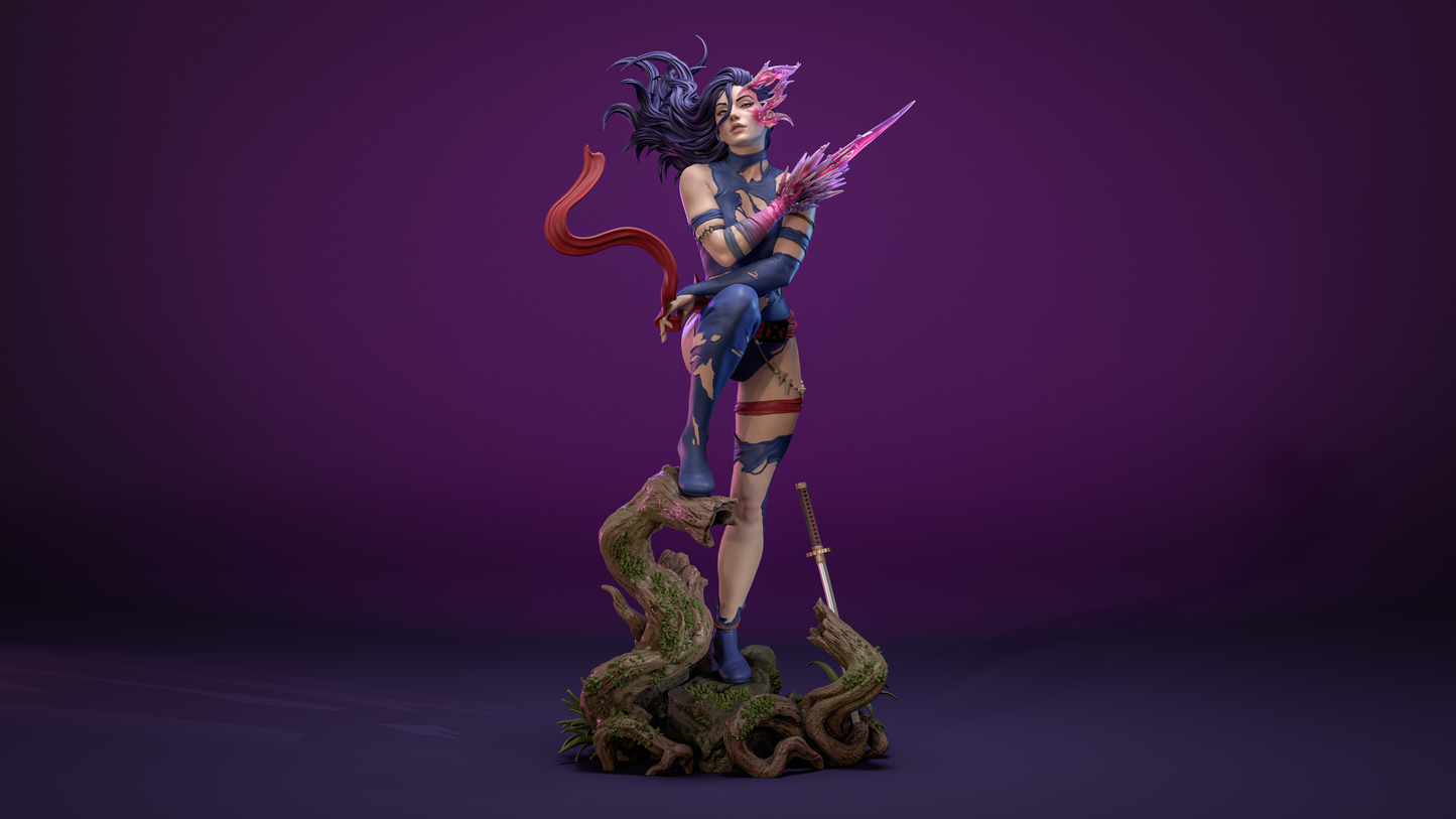 Savage Land Psylocke Style X-Men Unpainted Resin Garage Kit (1/6-1/12)