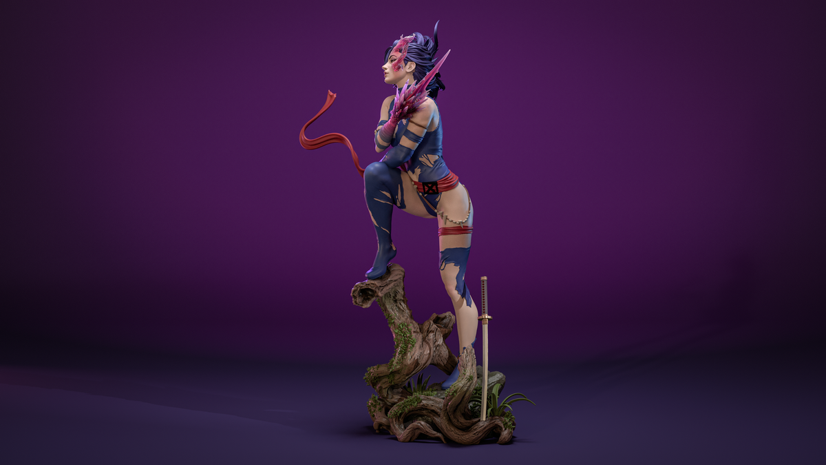 Savage Land Psylocke Style X-Men Unpainted Resin Garage Kit (1/6-1/12)