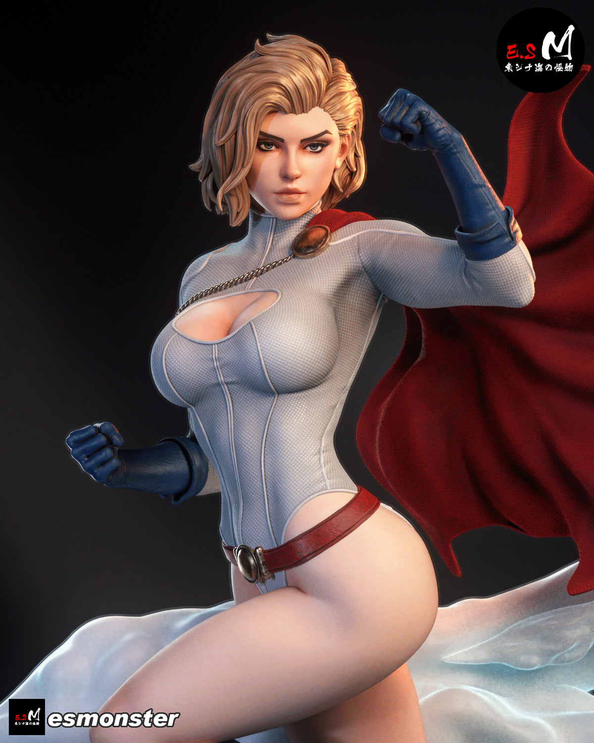 Power Girl Style DC Unpainted Resin Garage Model Kit (1/6-1/12)