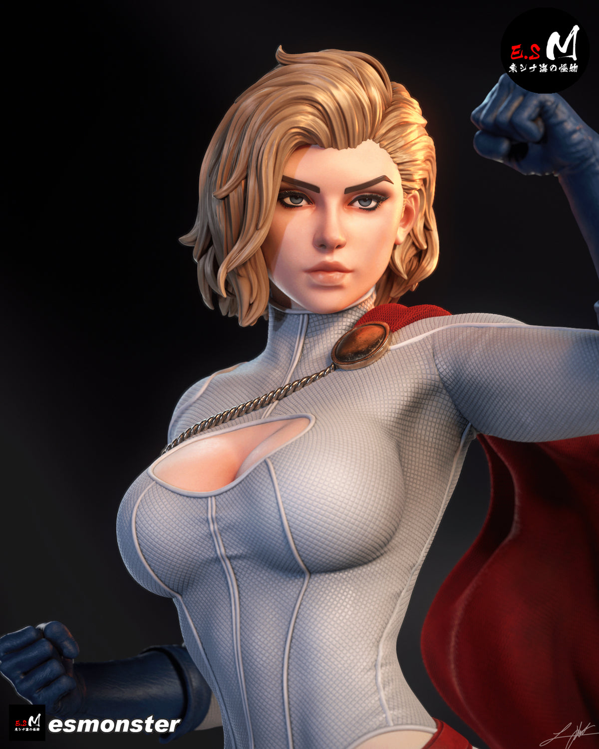 Power Girl Style DC Unpainted Resin Garage Model Kit (1/6-1/12)