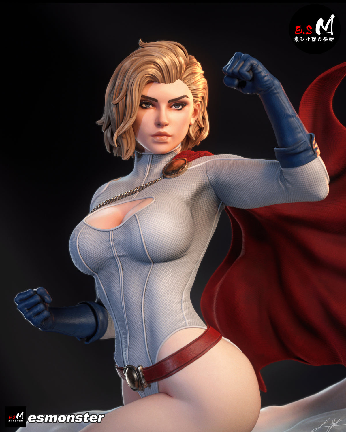 Power Girl Style DC Unpainted Resin Garage Model Kit (1/6-1/12)