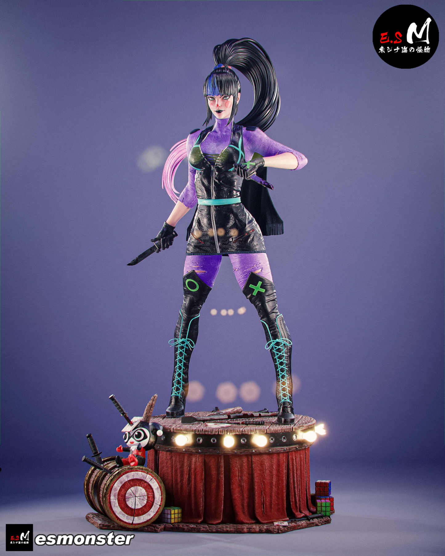 Punchline Fight Ready Style DC Unpainted Resin Garage Model Kit (1/6-1/12)