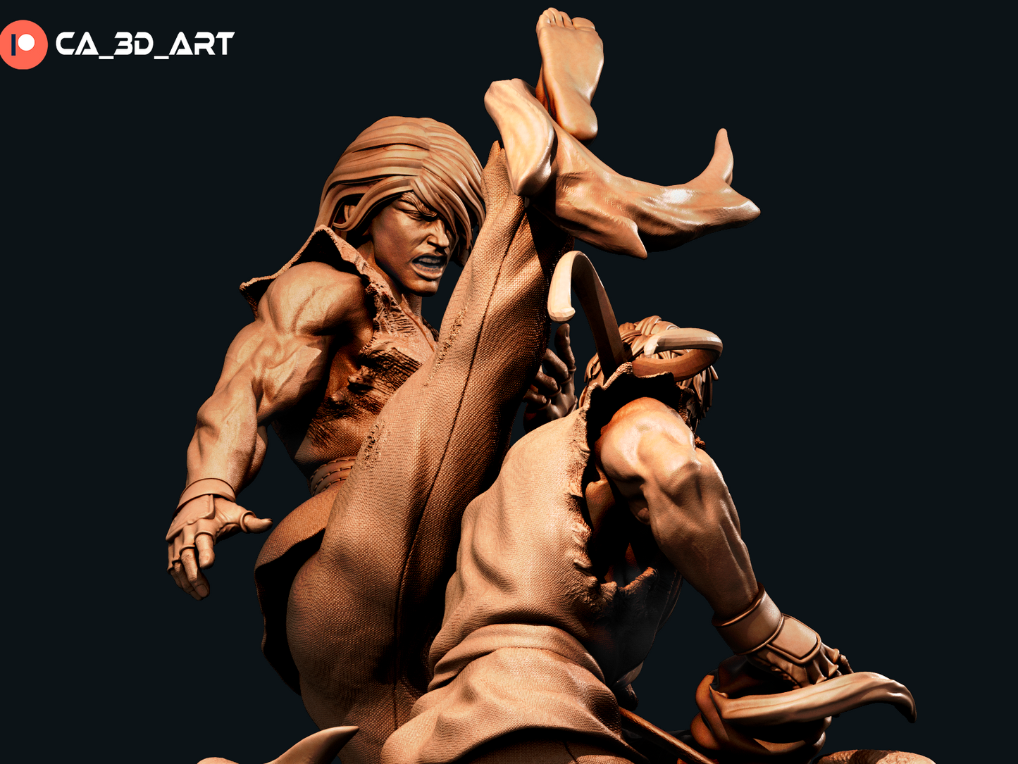 Ken and Ryu style Street Warriors Duo resin kit – Unpainted 3D Printed Model kit