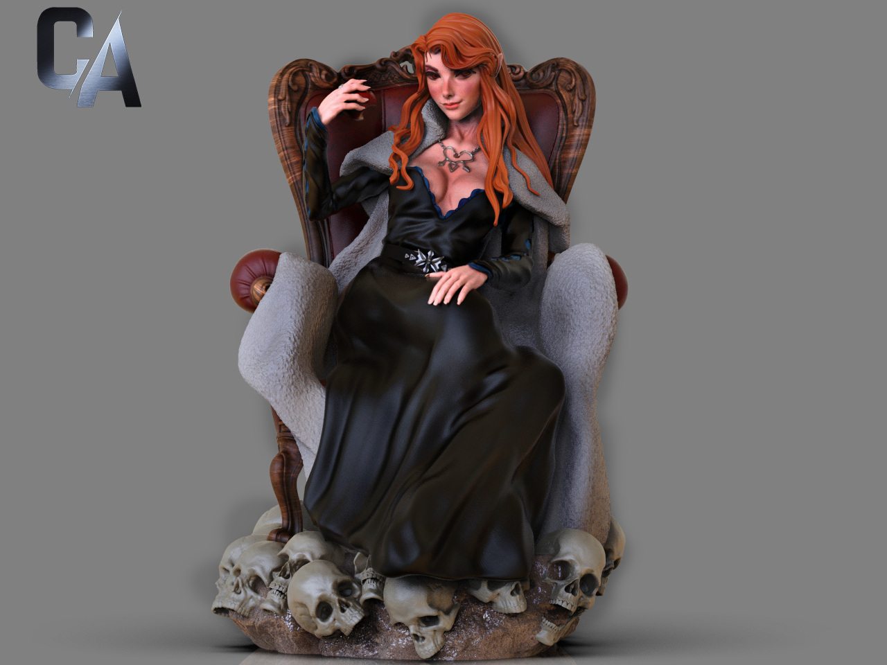 Lenore Style Vampire Diplomat Resin Kit – Unpainted 3D Printed Model Kit