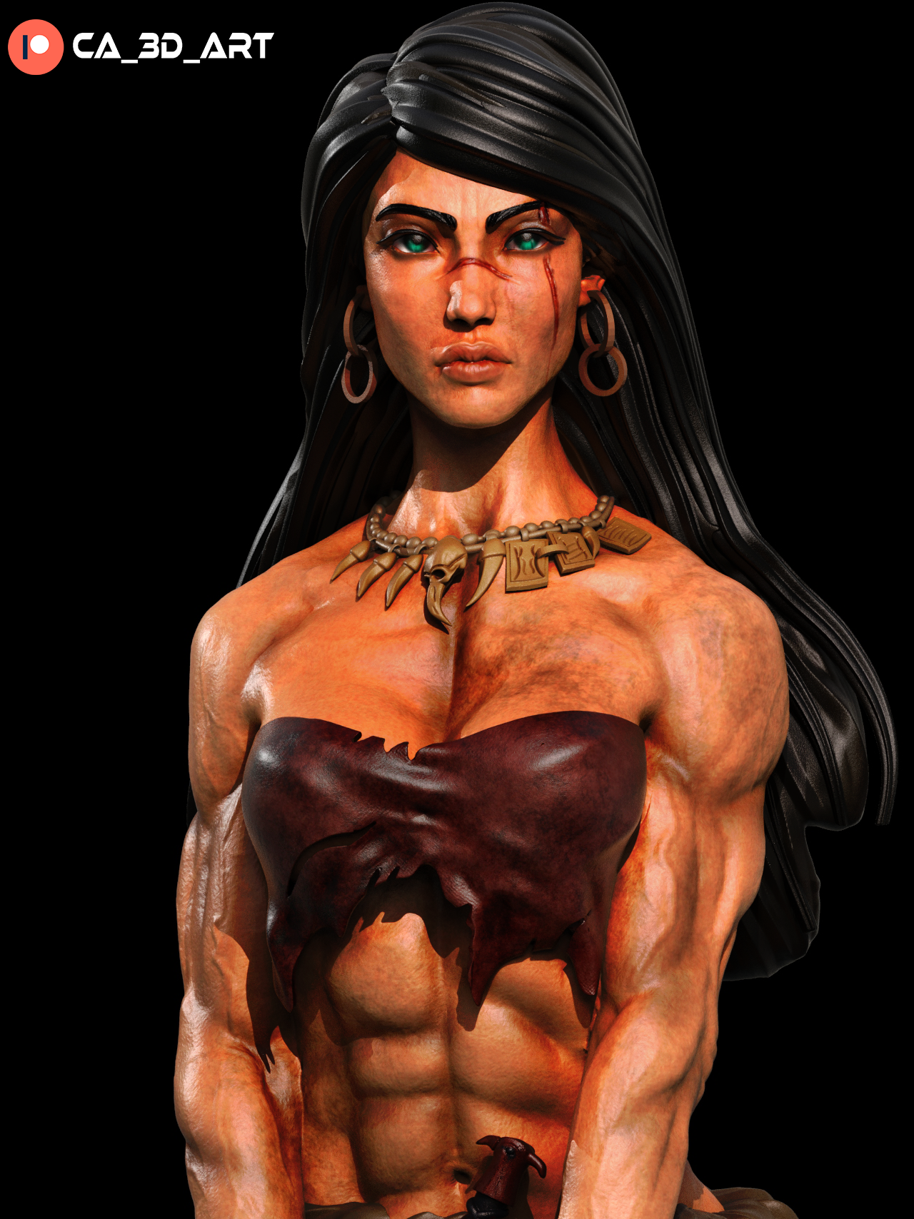 Female Conan Style Barbarian Warrior Resin Kit – Unpainted 3D Printed Model Kit