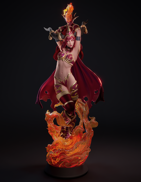 Alexstrasza style Dragon Queen resin kit – Unpainted 3D Printed Model kit