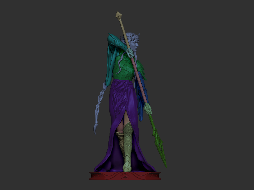 Galadriel Style Elven Queen Resin Kit – Unpainted 3D Printed Model Kit