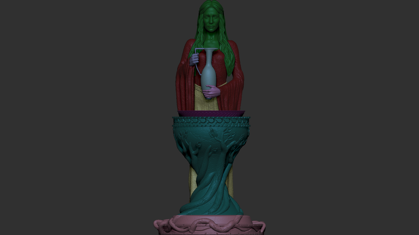 Galadriel Style Elven Queen Resin Kit – Unpainted 3D Printed Model Kit