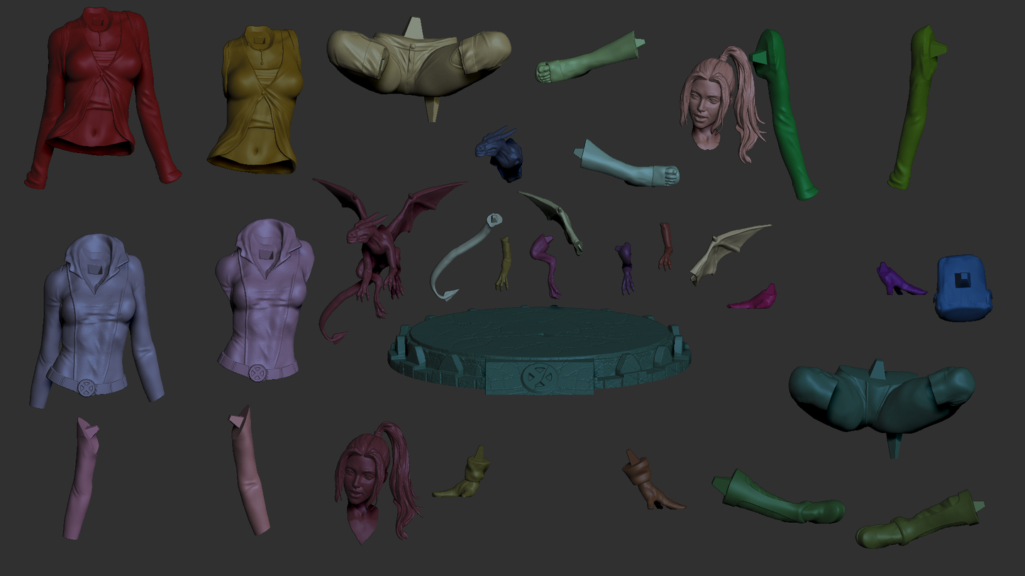 Kitty Pryde Style Phasing Heroine Resin Kit – Unpainted 3D Printed Model Kit