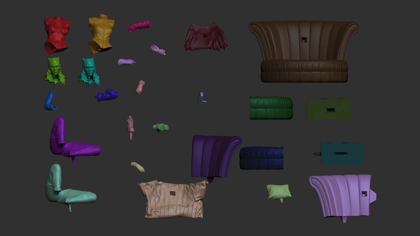 Batgirl Relaxed Style Vigilante Resin Kit – Unpainted 3D Printed Model Kit