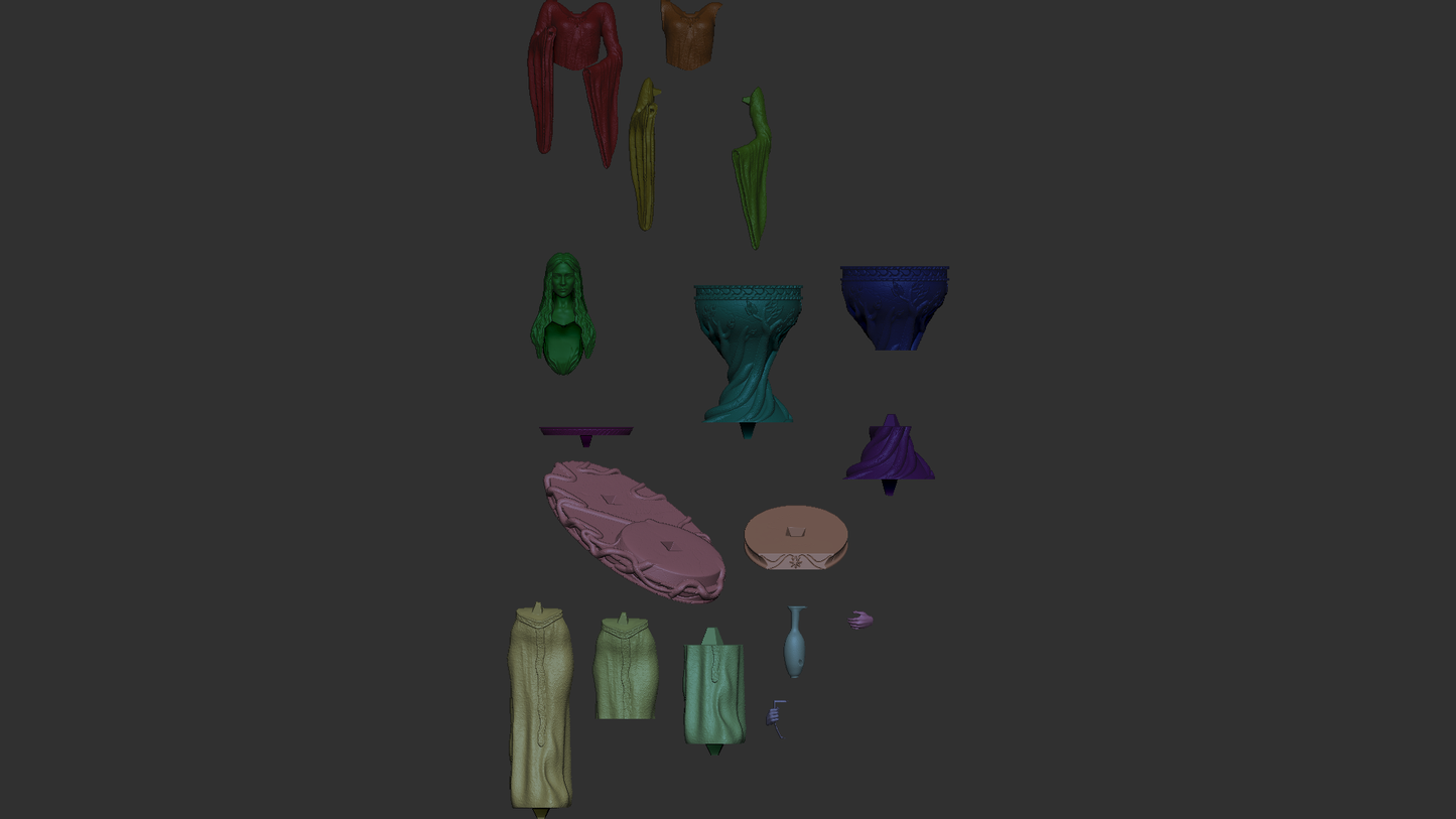 Galadriel Style Elven Queen Resin Kit – Unpainted 3D Printed Model Kit