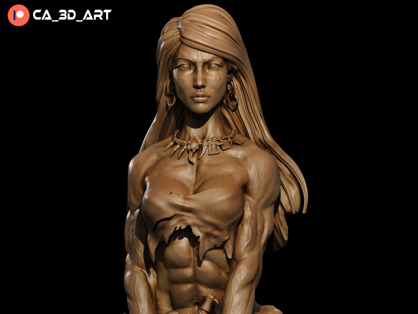 Female Conan Style Barbarian Warrior Resin Kit – Unpainted 3D Printed Model Kit