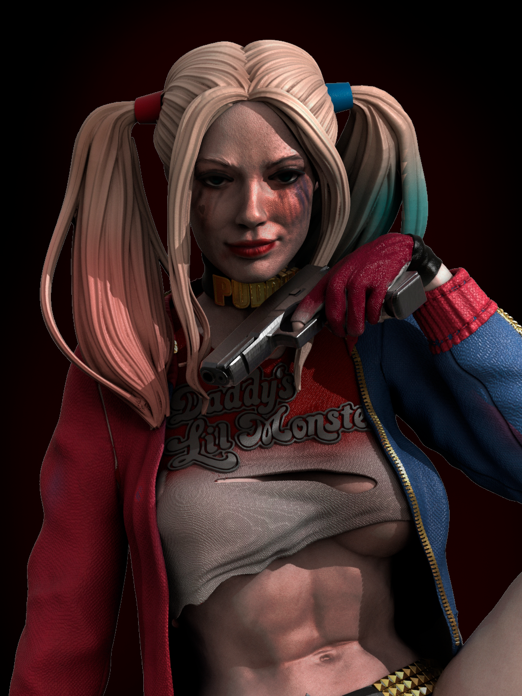 Harley Quinn style Anarchy Jester resin kit – Unpainted 3D Printed Model kit