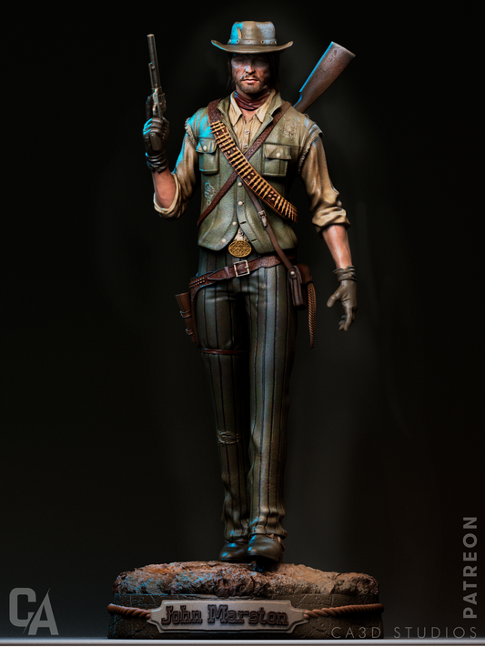 John Marston style Outlaw Gunslinger resin kit – Unpainted 3D Printed Model kit