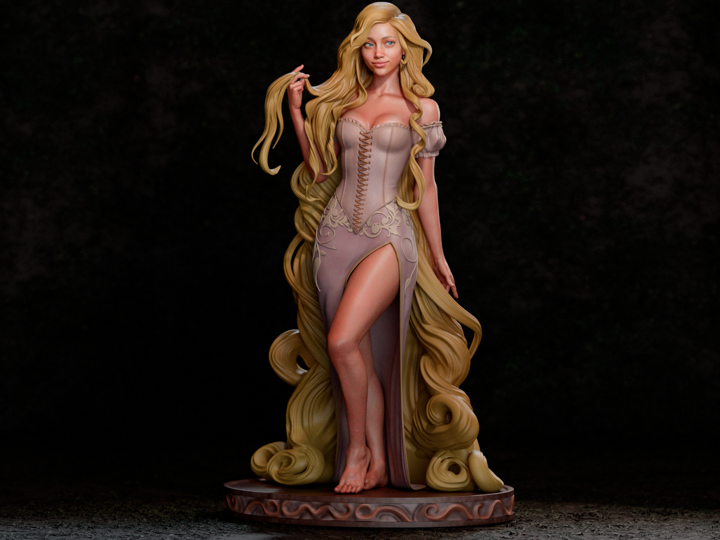 Rapunzel resin kit – Unpainted 3D Printed Model kit