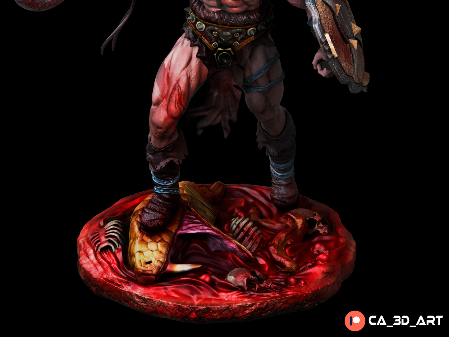 Conan style Barbarian King resin kit – Unpainted 3D Printed Model kit