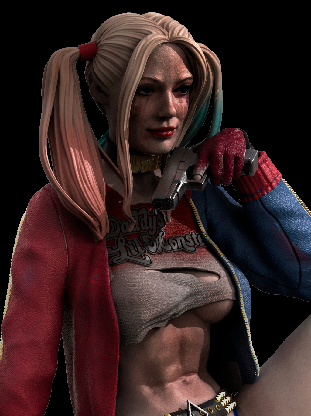 Harley Quinn style Anarchy Jester resin kit – Unpainted 3D Printed Model kit