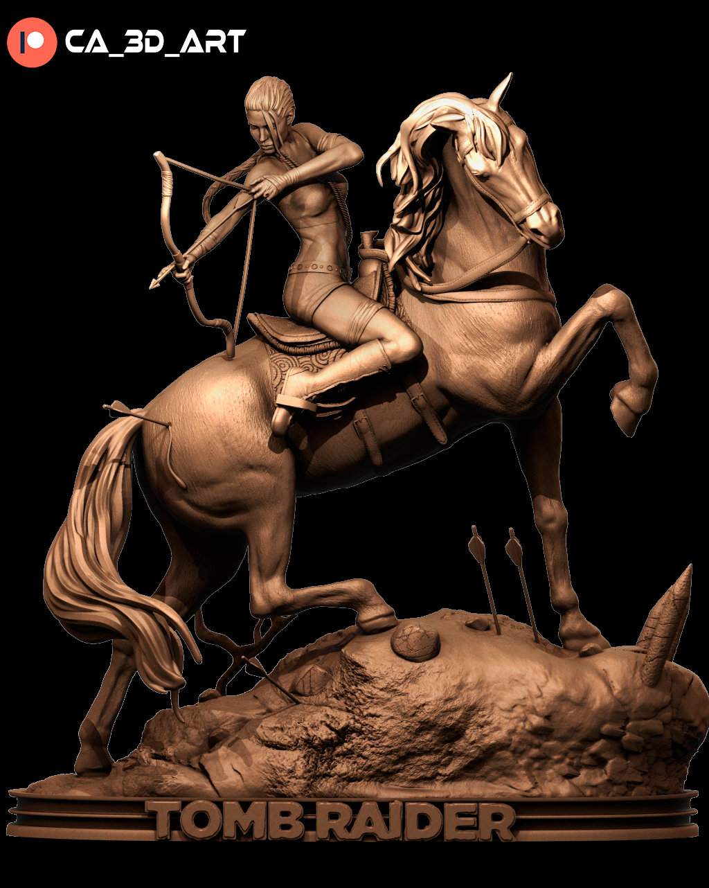 Lara Croft style Wilderness Ride Girl resin kit – Unpainted 3D Printed Model kit