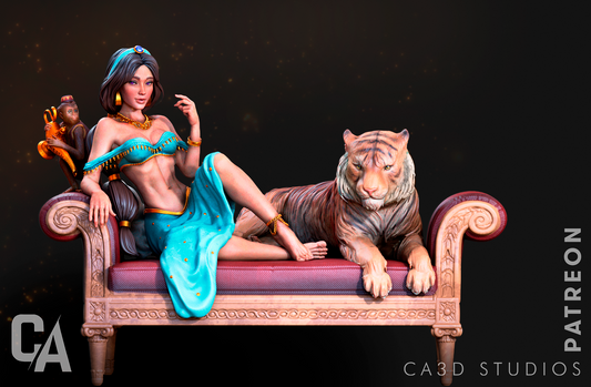 Jasmine style Desert Royalty Warrior resin kit – Unpainted 3D Printed Model kit