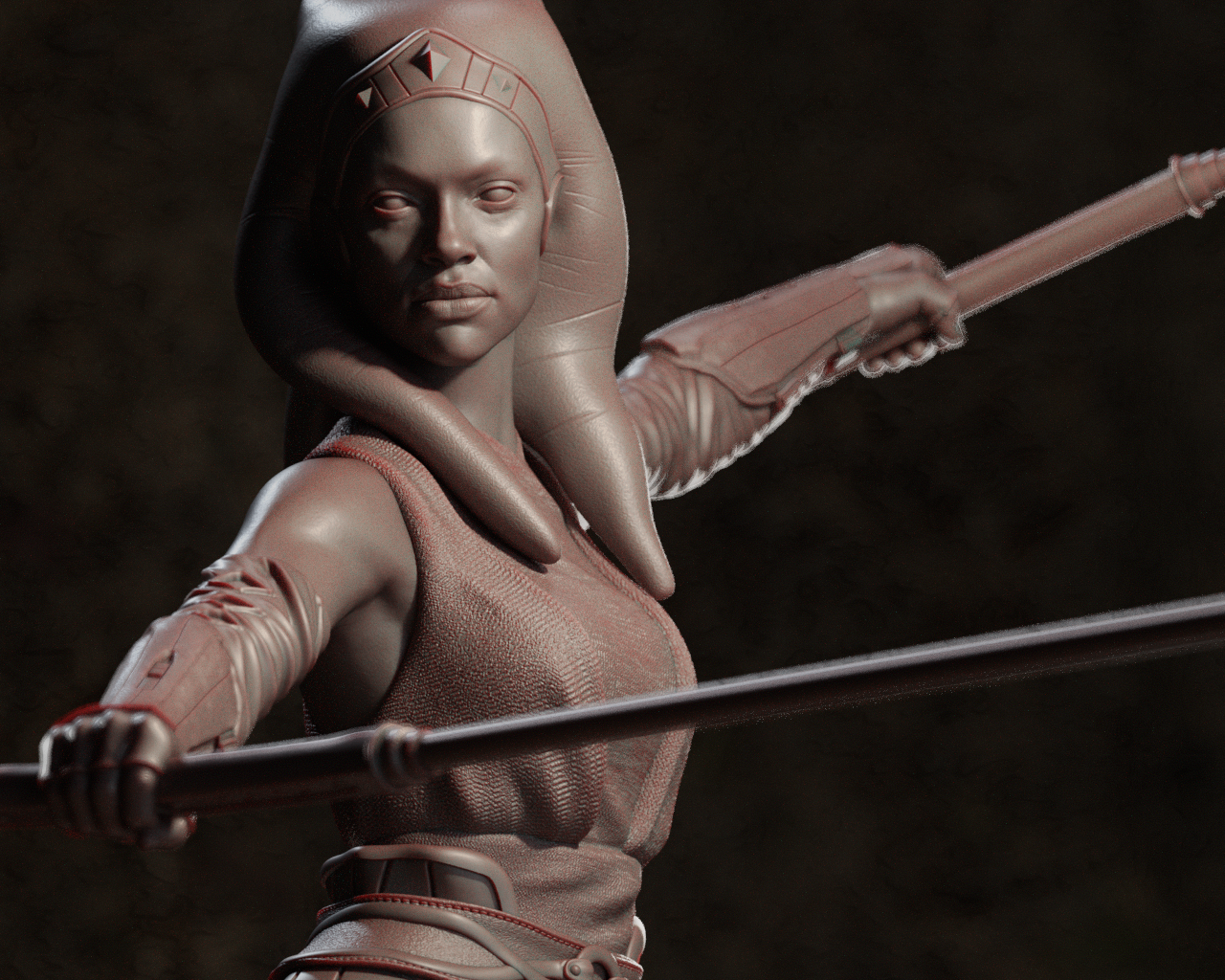 Ahsoka Tano style resin kit – Unpainted 3D Printed Model kit