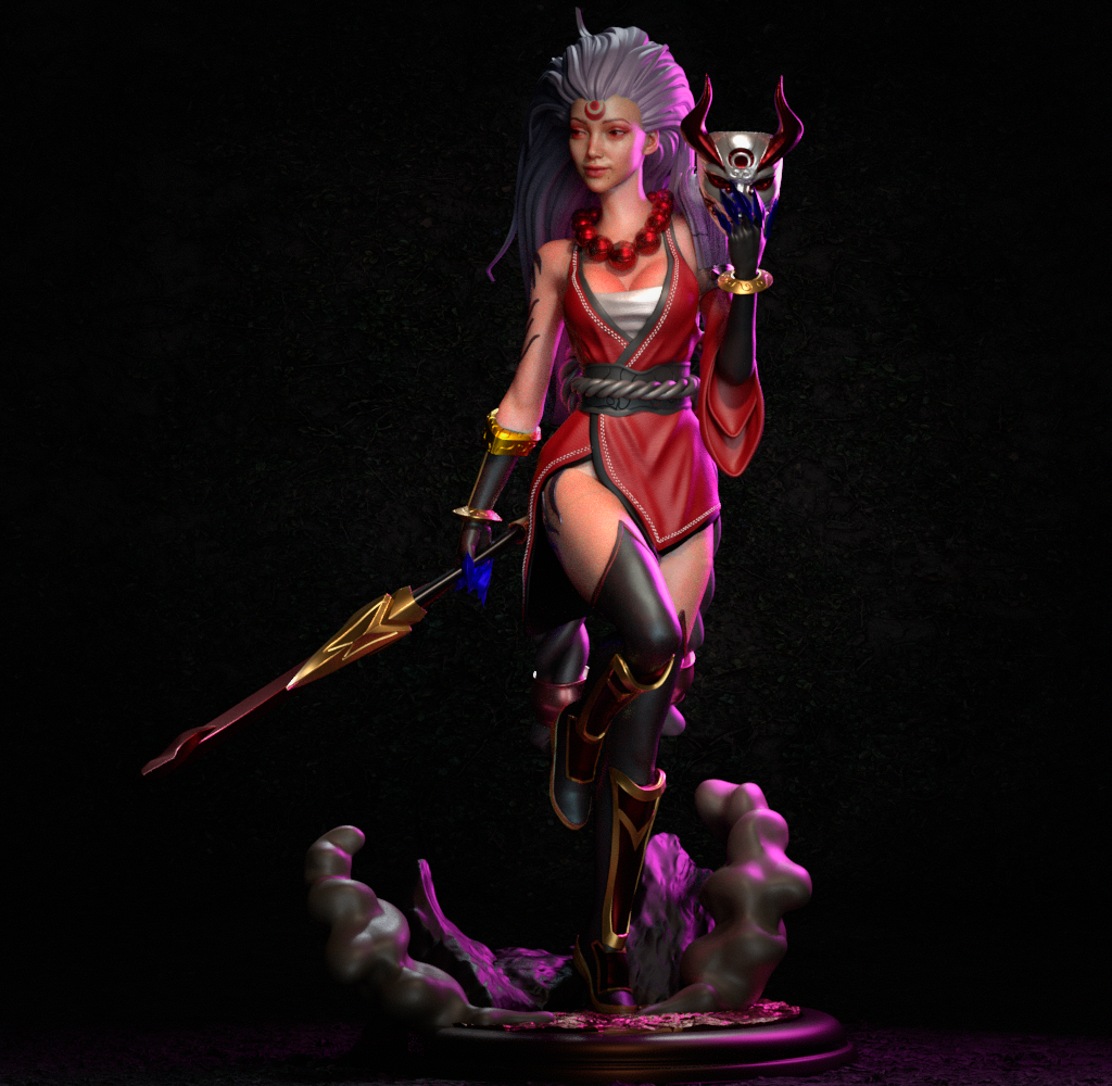 Blood Moon Diana style resin kit – Unpainted 3D Printed Model kit