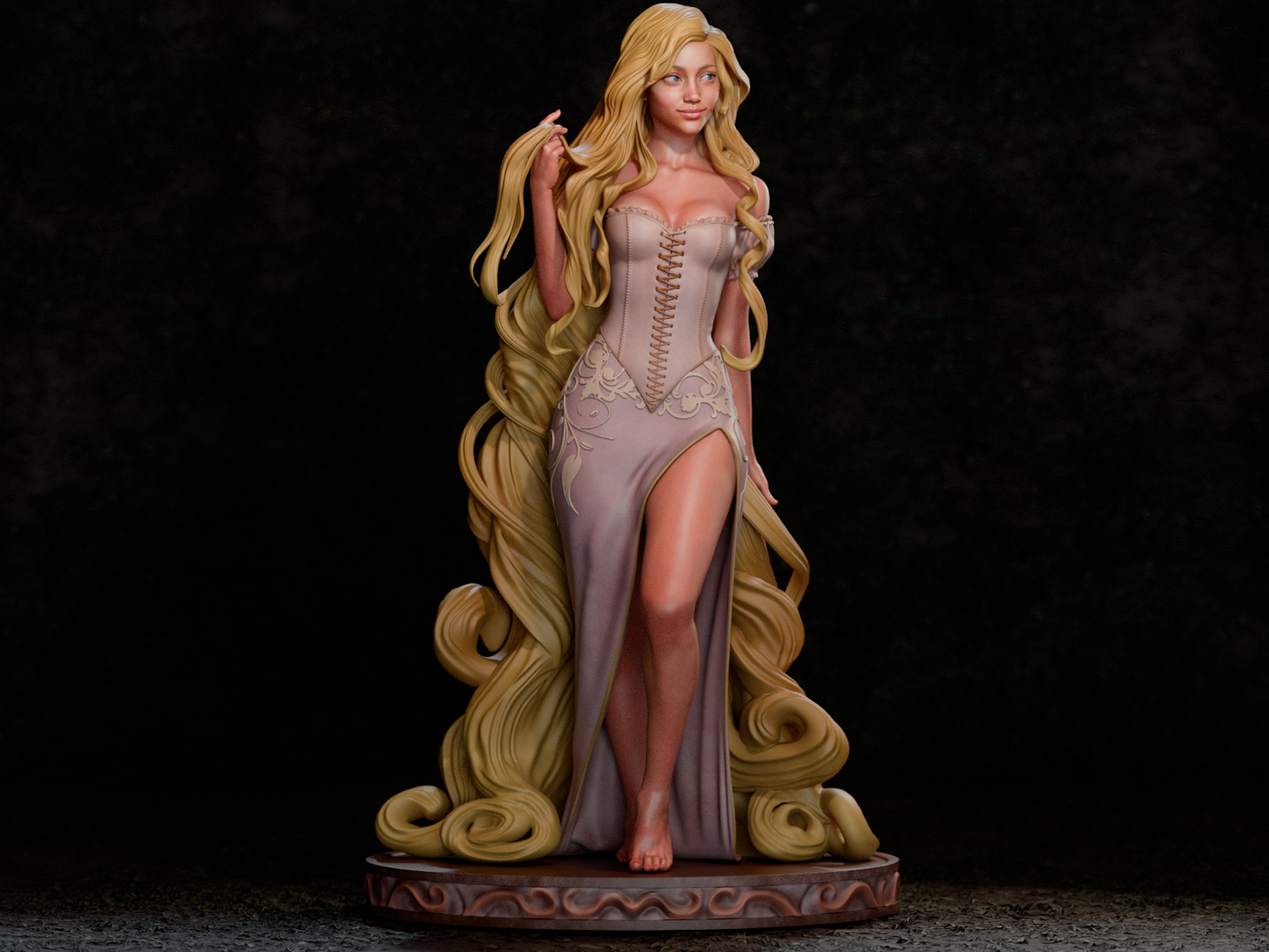 Rapunzel resin kit – Unpainted 3D Printed Model kit