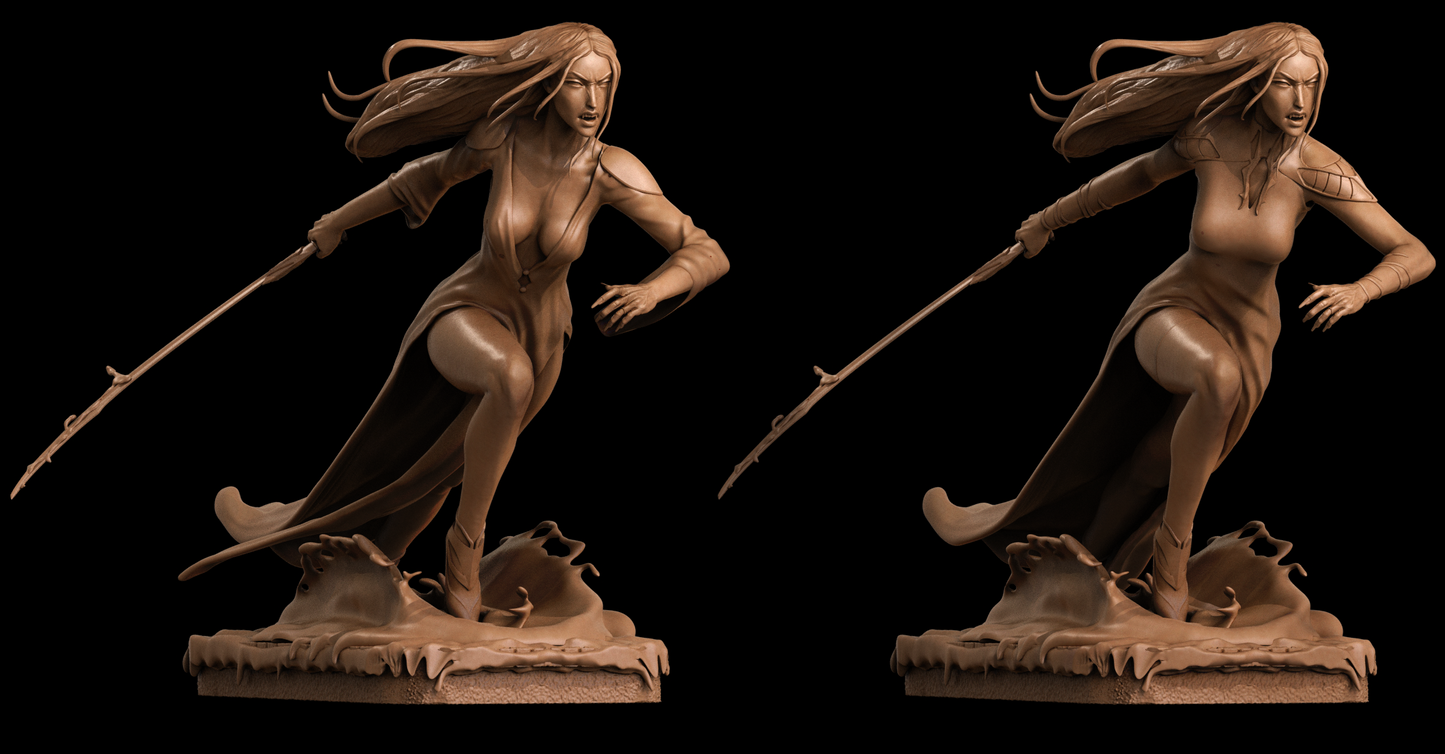 Carmilla Style Vampire Queen Resin Kit – Unpainted 3D Printed Model Kit