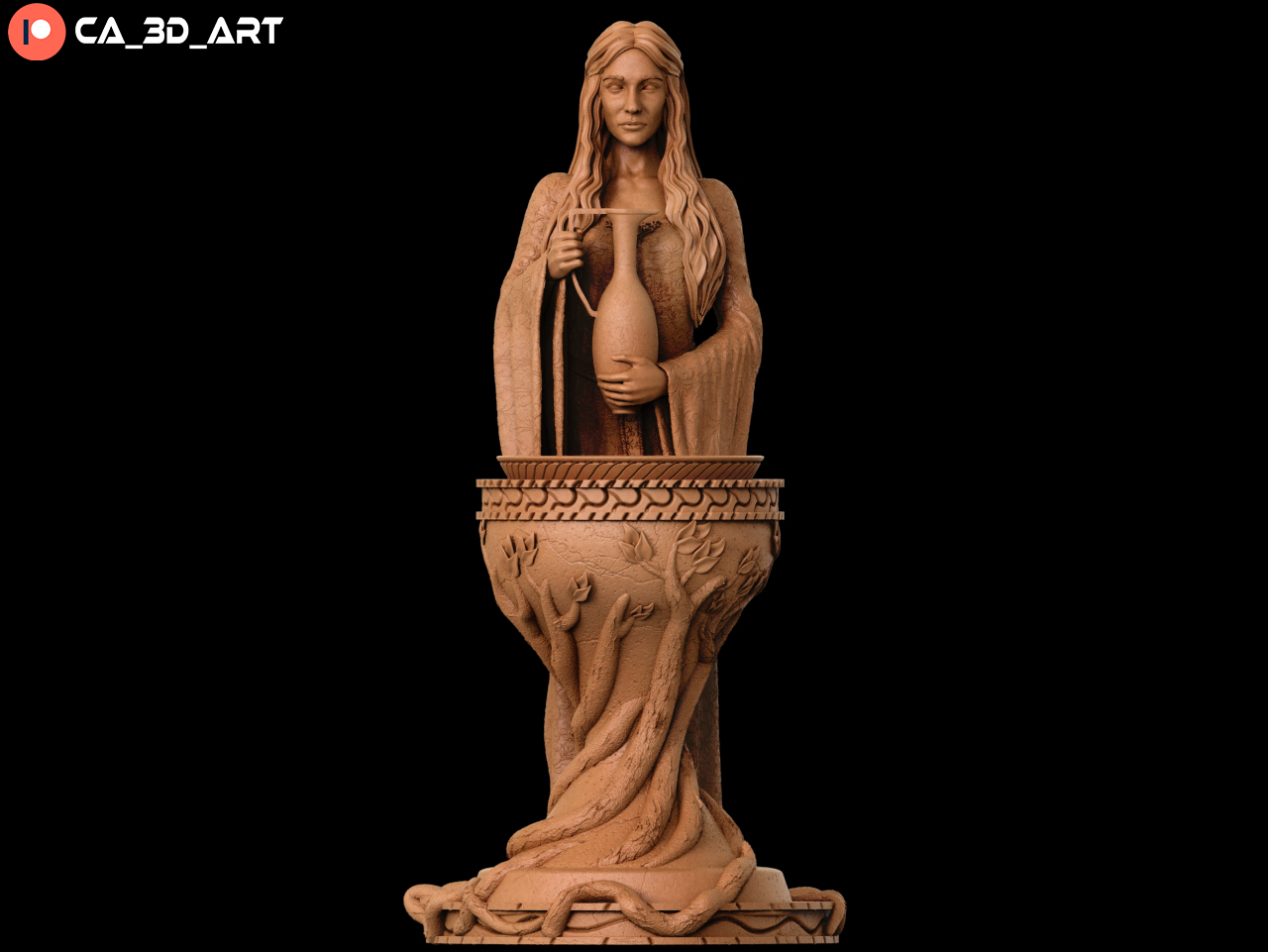 Galadriel Style Elven Queen Resin Kit – Unpainted 3D Printed Model Kit