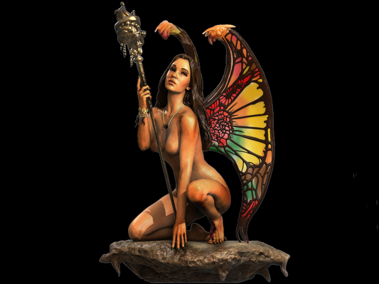 Fantasy Wings Girl resin kit – Unpainted 3D Printed Model kit