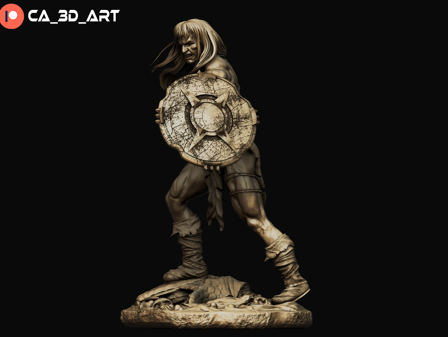 Conan style Barbarian King resin kit – Unpainted 3D Printed Model kit