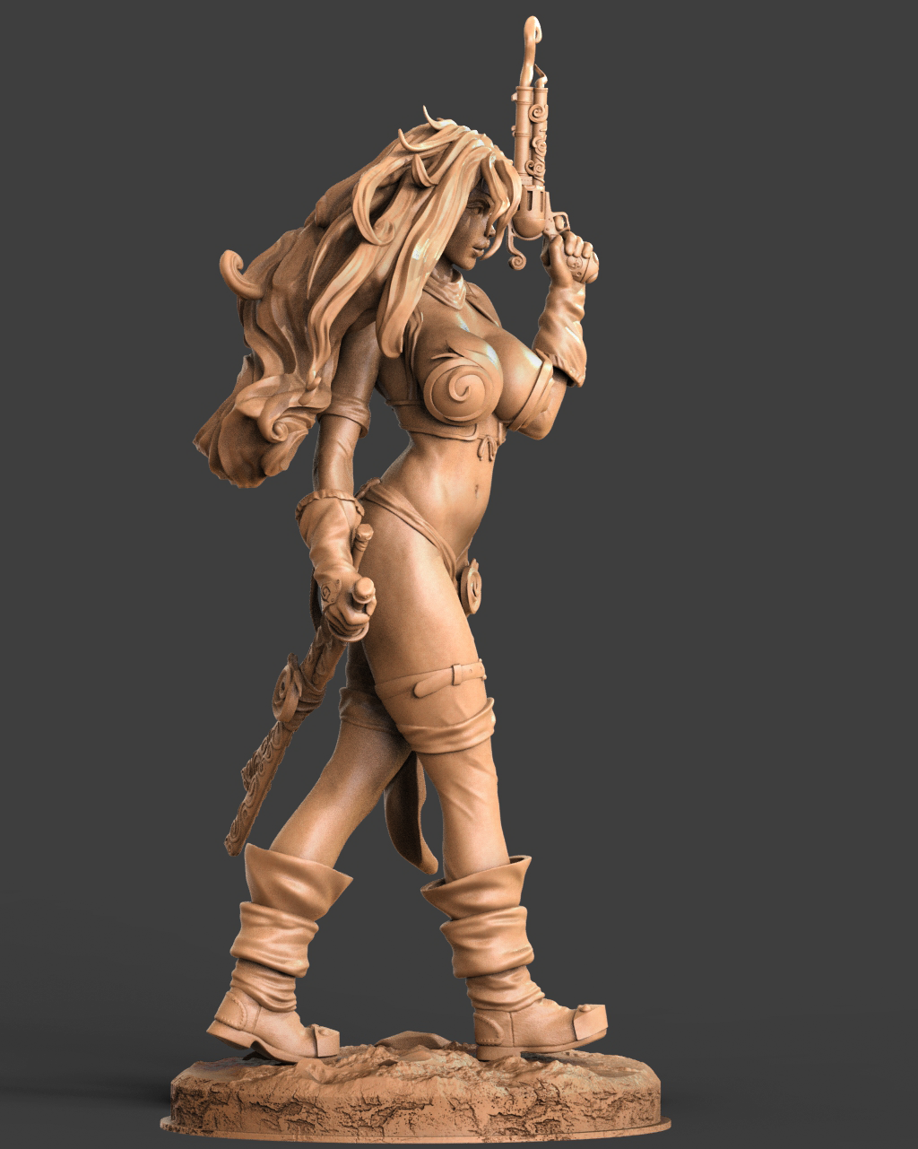 Red Monika Style Adventurer Resin Kit – Unpainted 3D Printed Model Kit