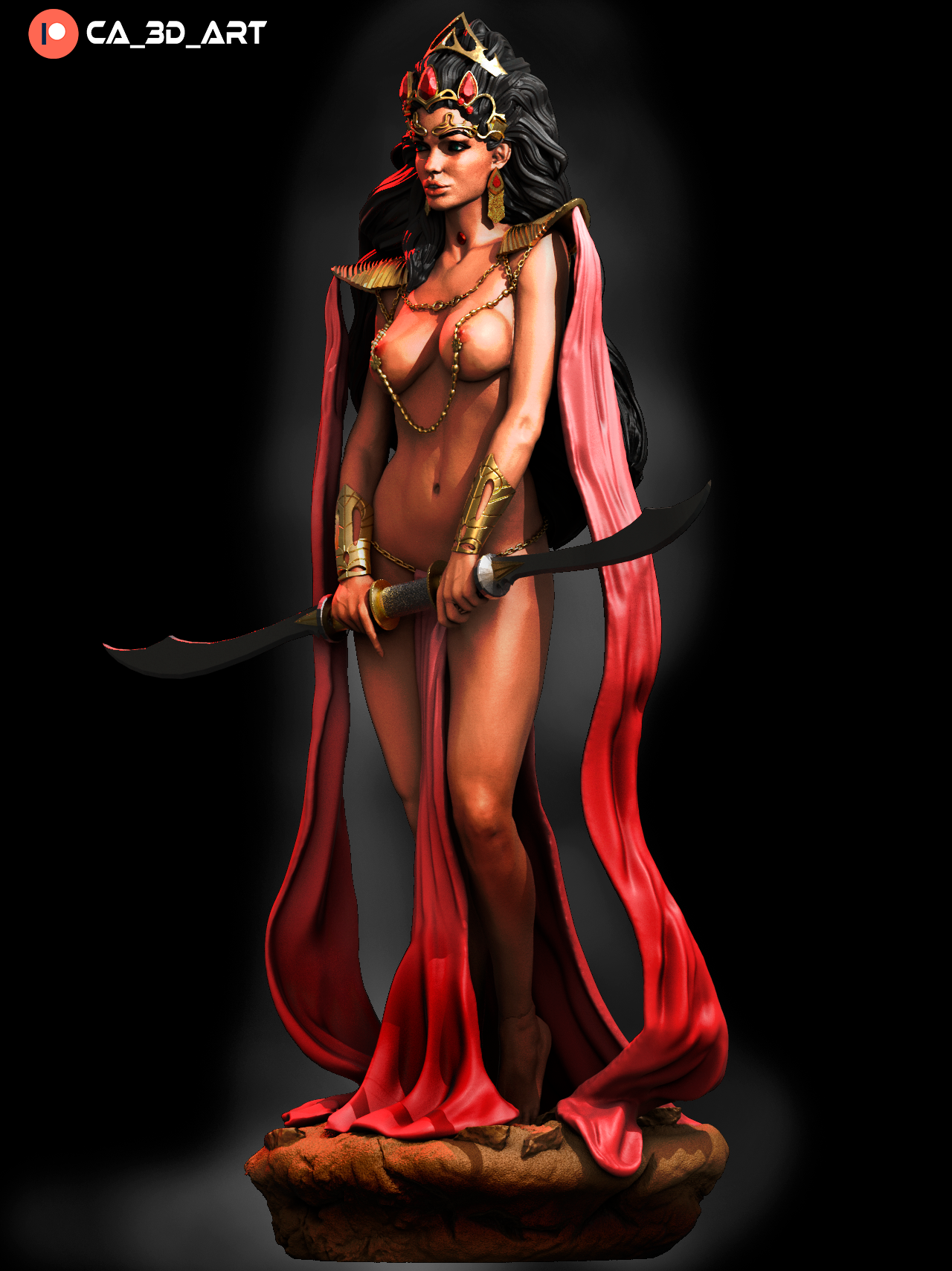 Dejah Thoris style Red Planet Princess resin kit – Unpainted 3D Printed Model kit