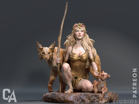 Artemis Greek Goddess resin kit – Unpainted 3D Printed Model kit