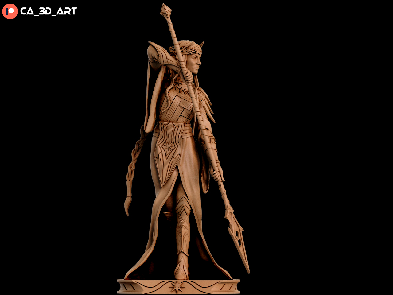 Galadriel Style Elven Queen Resin Kit – Unpainted 3D Printed Model Kit