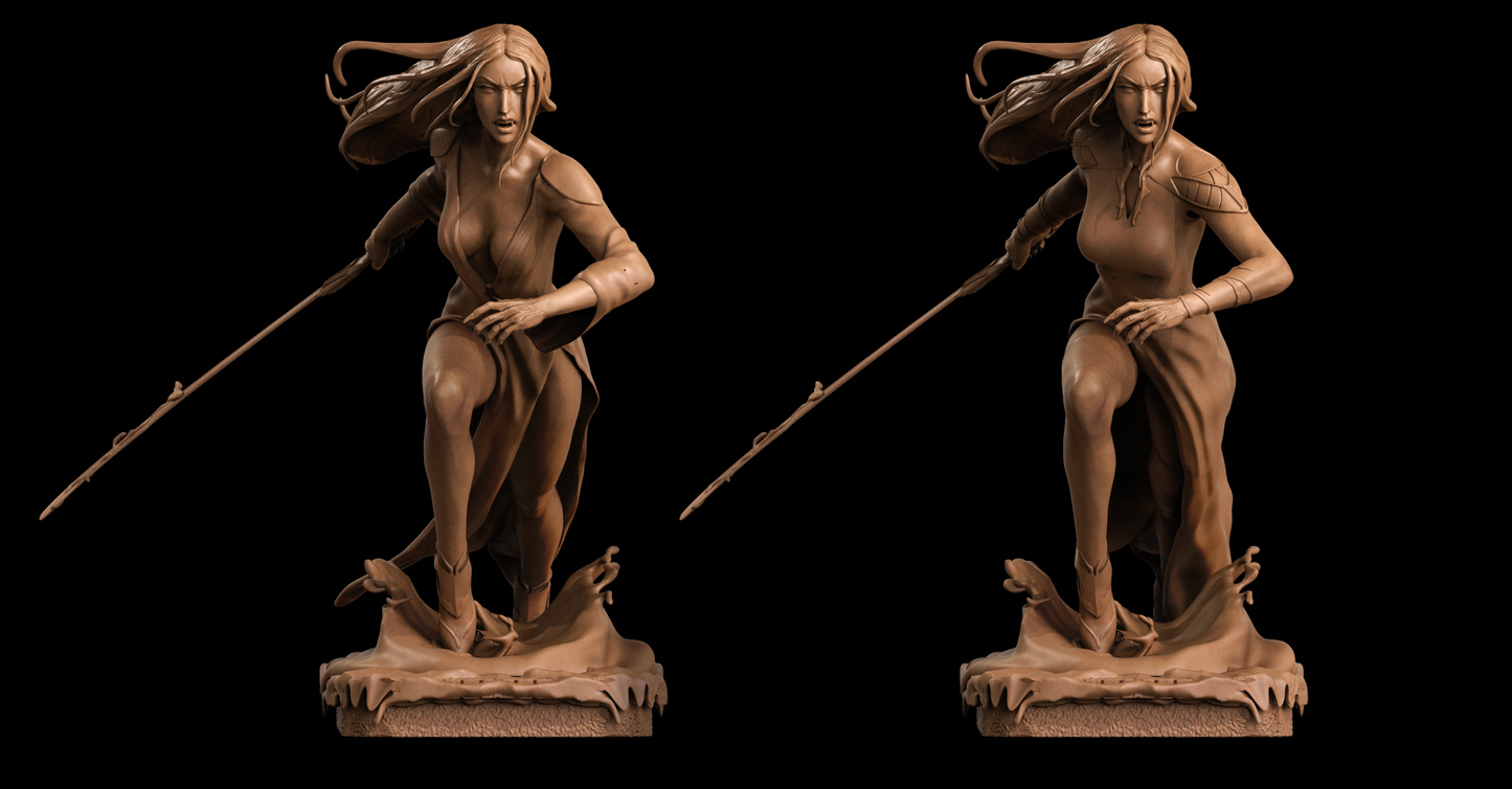 Carmilla Style Vampire Queen Resin Kit – Unpainted 3D Printed Model Kit