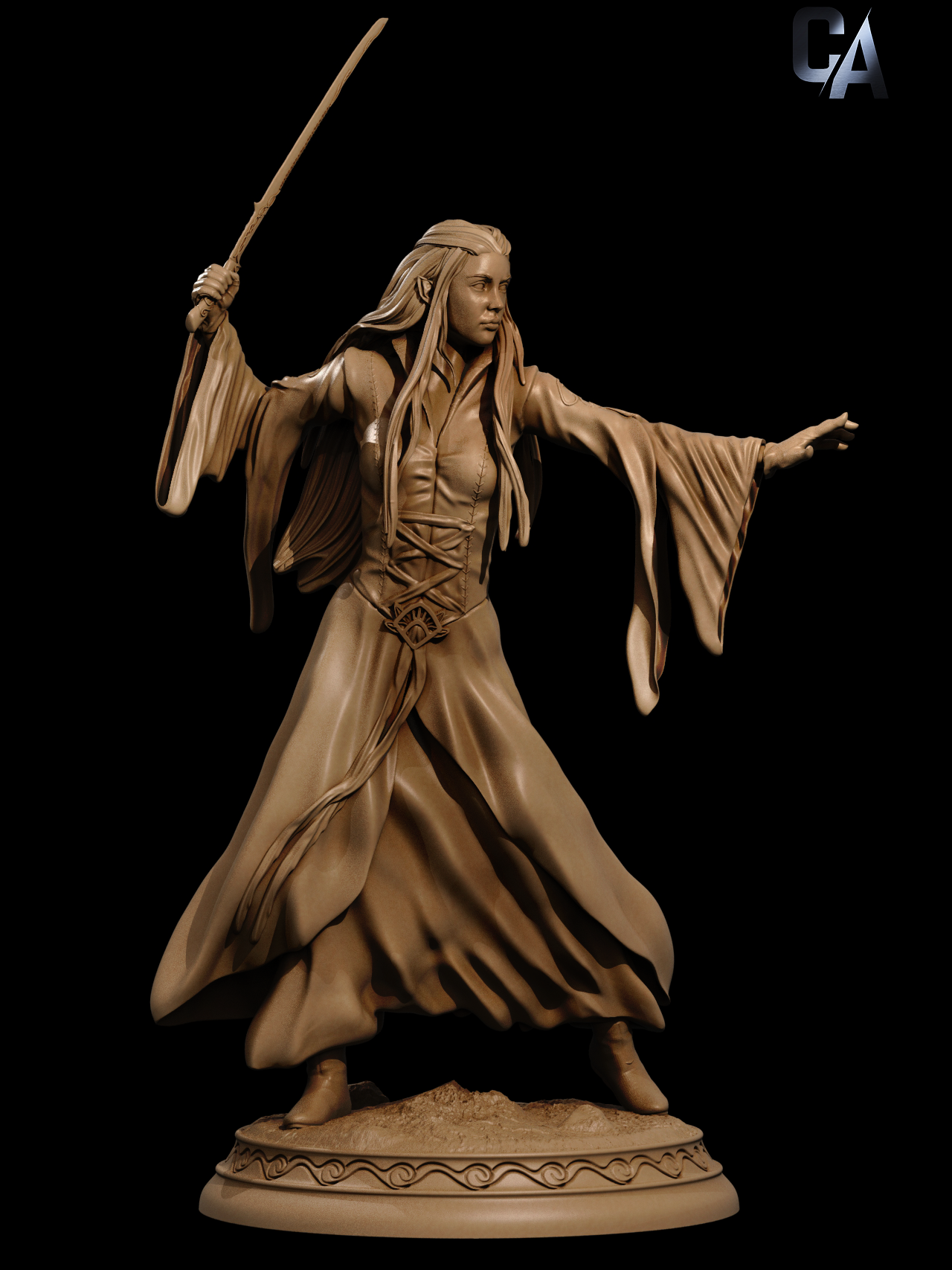 Queen Arwen Style Resin Kit – Unpainted 3D Printed Model Kit