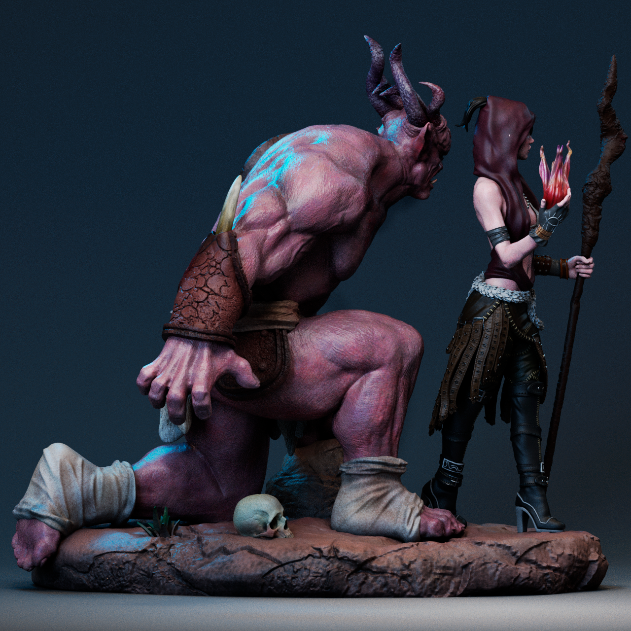 Morrigan style Witch of the Wilds resin kit – Unpainted 3D Printed Model kit
