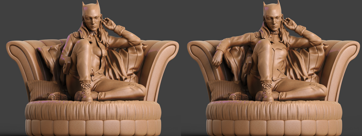 Batgirl Relaxed Style Vigilante Resin Kit – Unpainted 3D Printed Model Kit