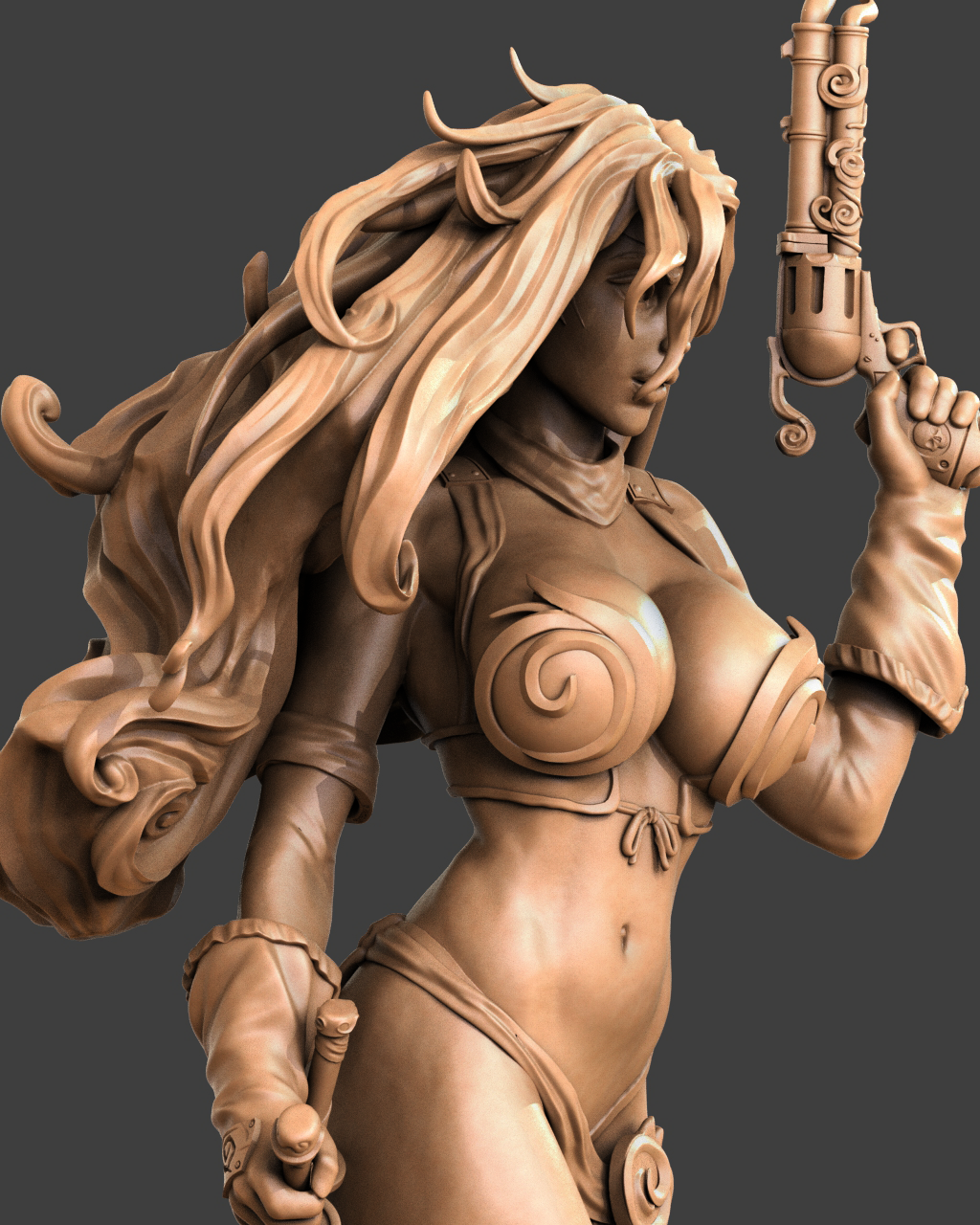 Red Monika Style Adventurer Resin Kit – Unpainted 3D Printed Model Kit