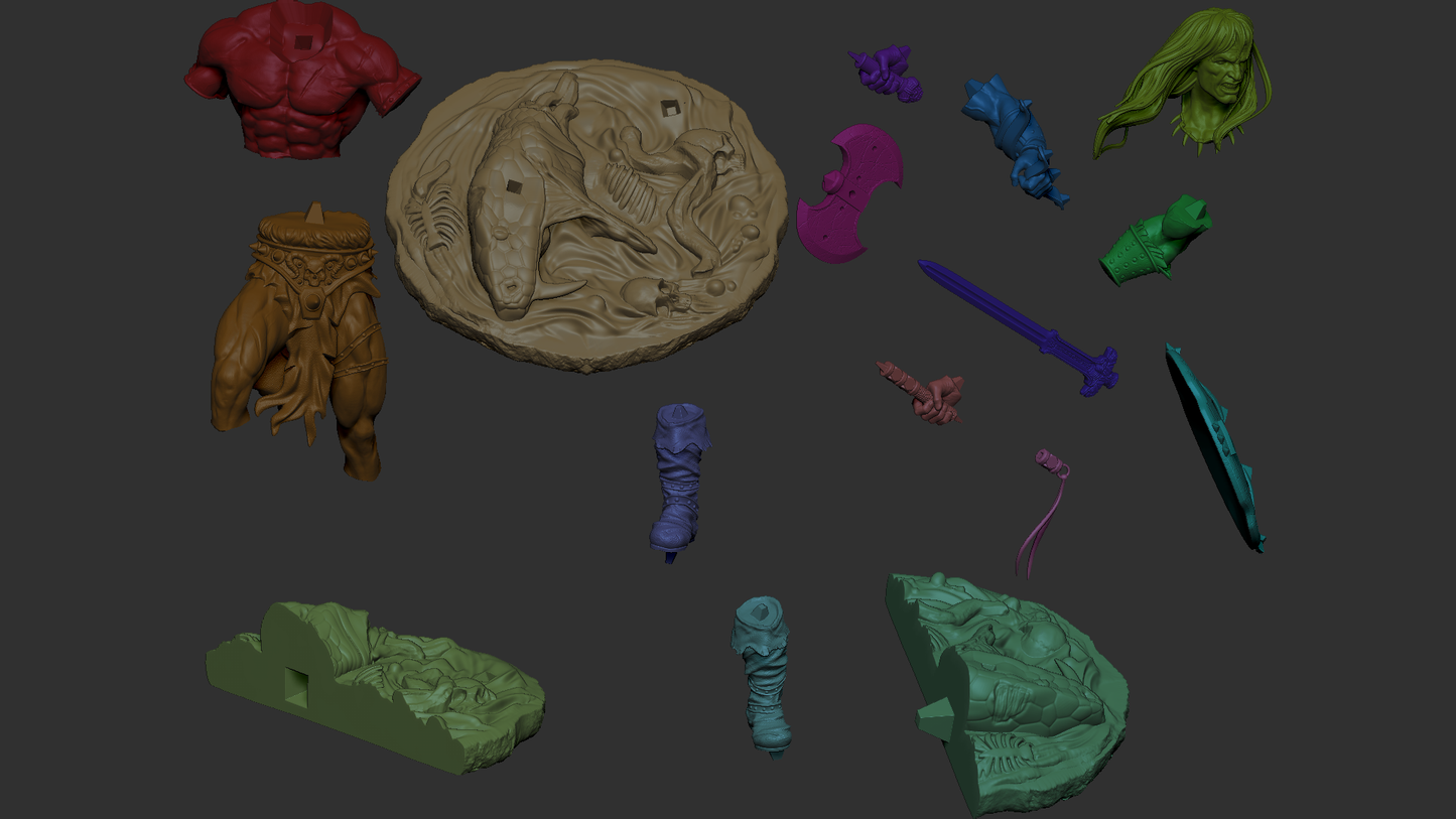 Conan style Barbarian King resin kit – Unpainted 3D Printed Model kit